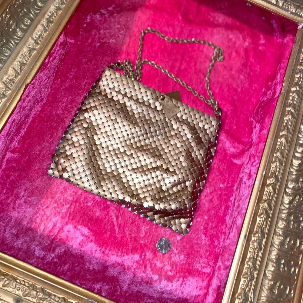 Vintage Whiting & Davis Large Chain Purse